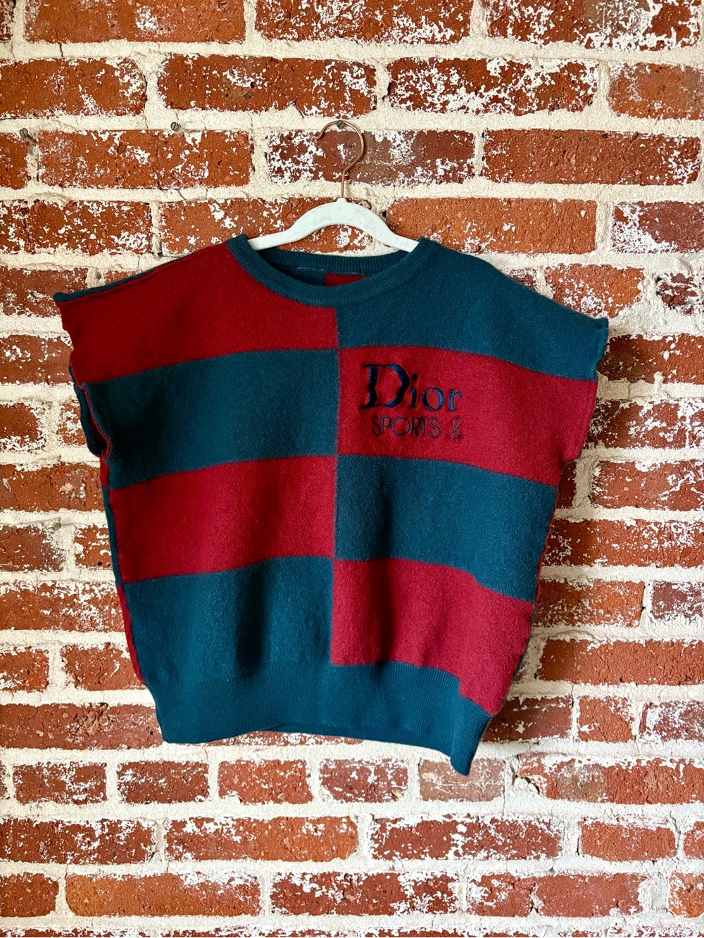 80s / 90s Vintage Authentic Christian Dior Sports Color-block Knit Vest
